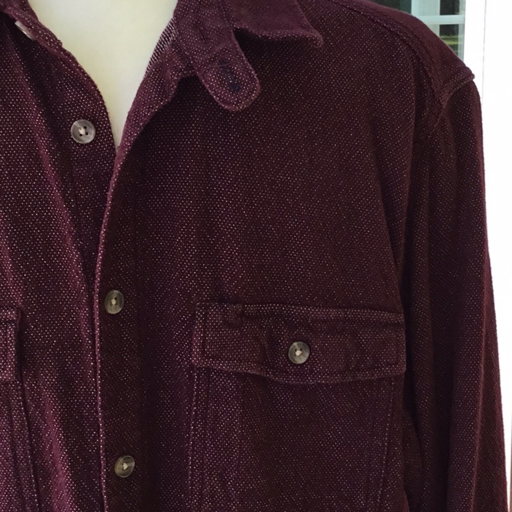 Deep‎ burgundy button down